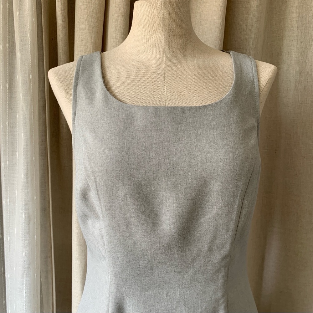 DANIEL LAURENT VINTAGE 90’s SIMPLE LIGHT GREY MINI DRESS - Picture 3 of 10